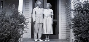 Truman at their home in Independence Missouri
